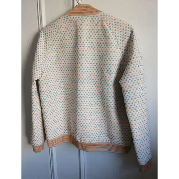 Hobbs london mens medium beige orange bomber jacket lightweight - Picture 6 of 9